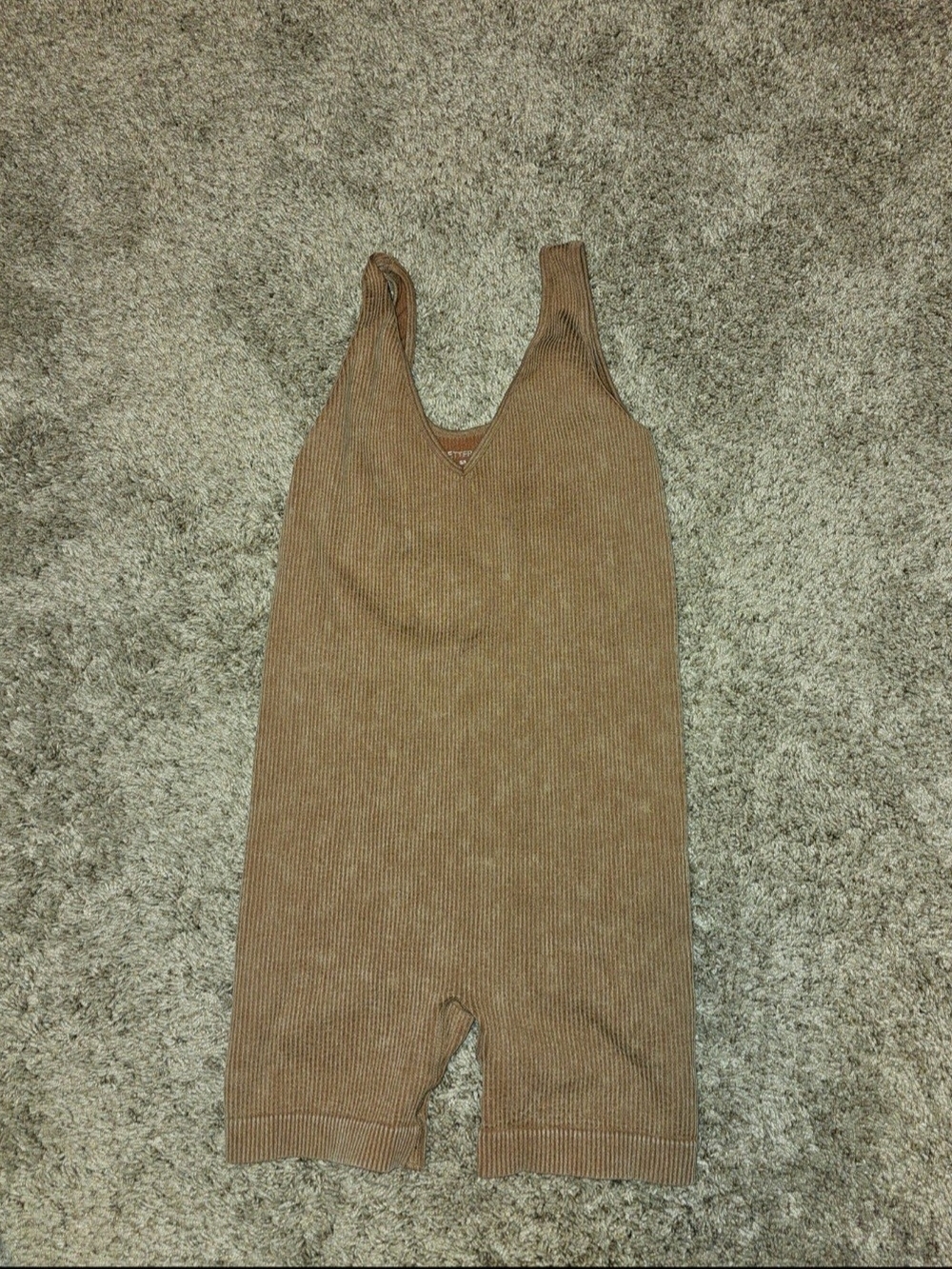 Better Be Ribbed One-Piece Bodysuit in Brown